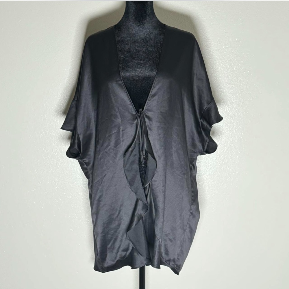 Victoria’s Secret Black Cover Robe With Tie